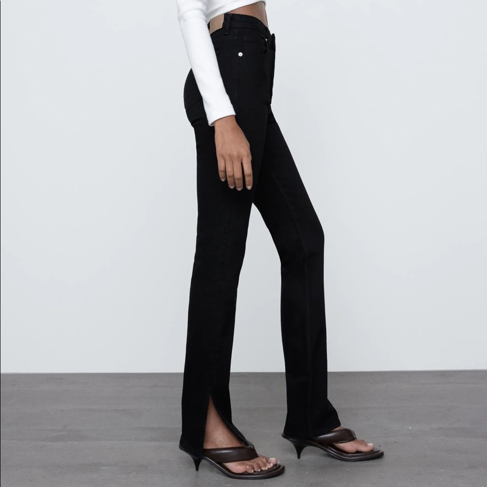 Zara hi rise split skinny jeans size 6/28